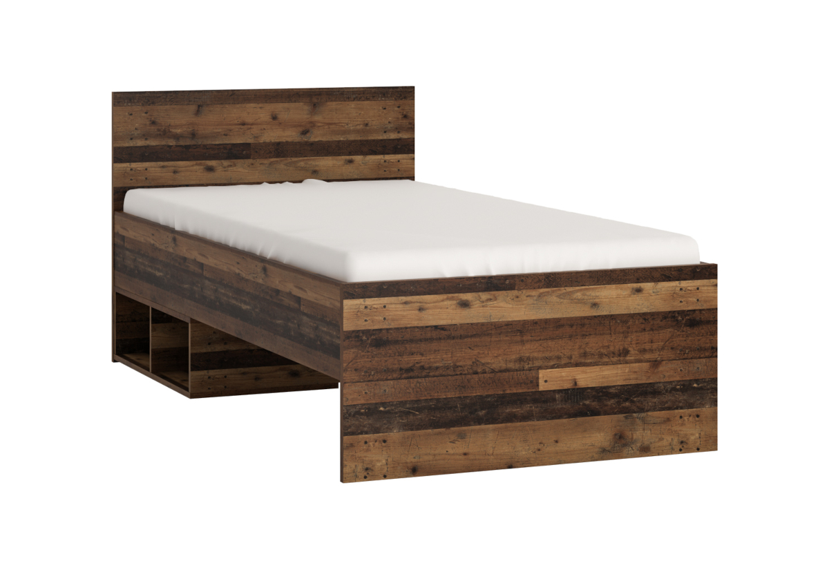 Expedo Posteľ NUBUS + rošt, 90x200, matera/old style