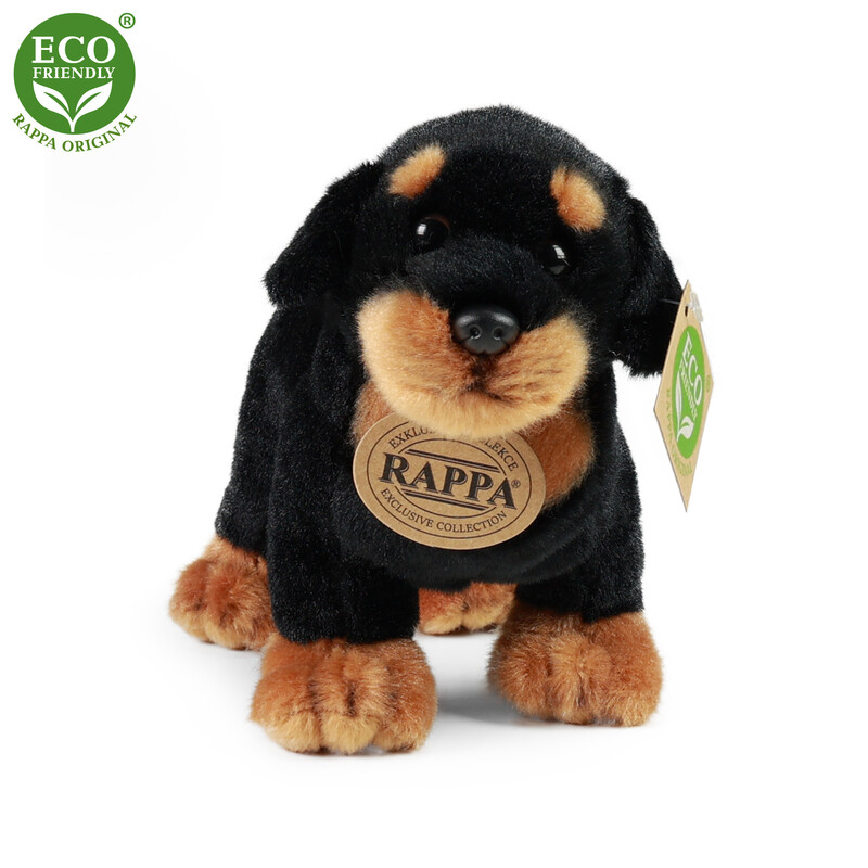 RAPPA - Plyšový Rotvajler stojaci 18 cm ECO-FRIENDLY