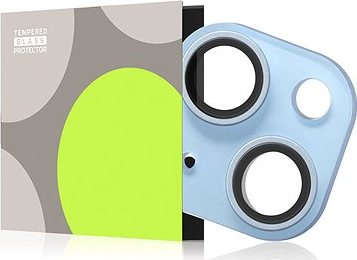 Tempered Glass Protector pre iPhone 15/15 Plus/14/14 Plus, modré