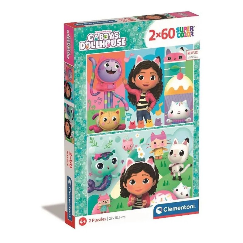 248049 Detské puzzle - Gabby's dollhouse - Sada 2x60ks