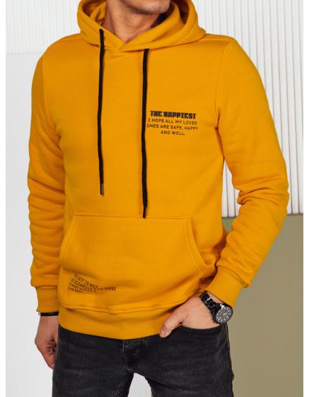 Pánska mikina s kapucňou žltá