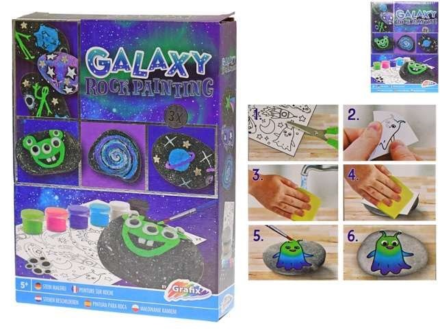 Maľovanie na kamienky Galaxy