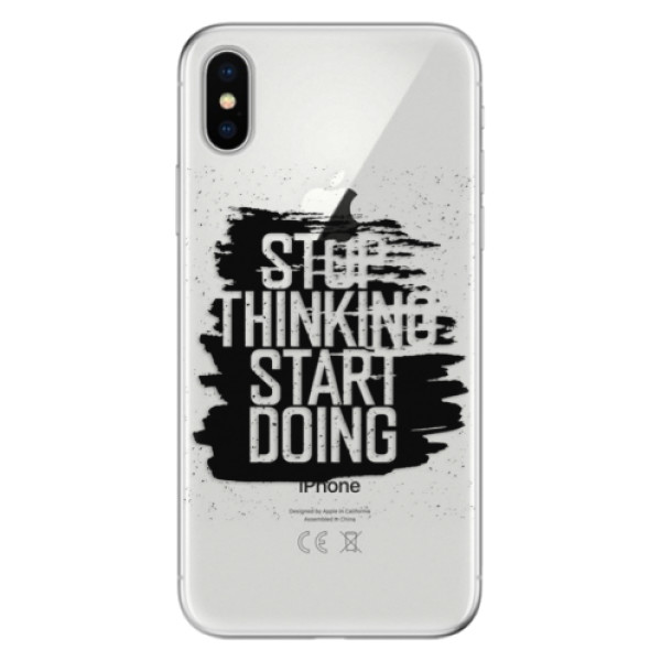 Odolné silikónové puzdro iSaprio - Start Doing - black - iPhone X