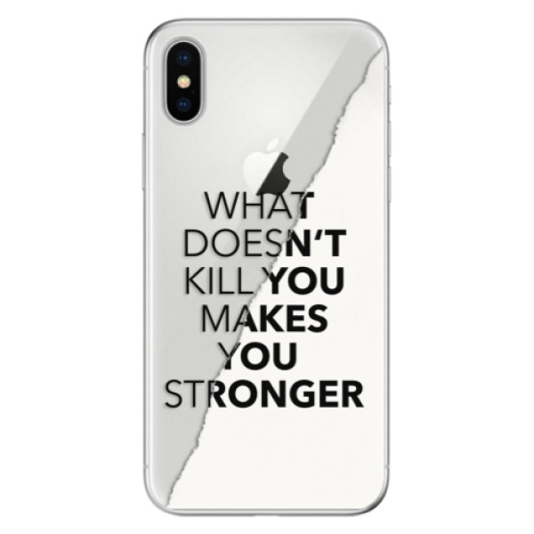 Odolné silikónové puzdro iSaprio - Makes You Stronger - iPhone X