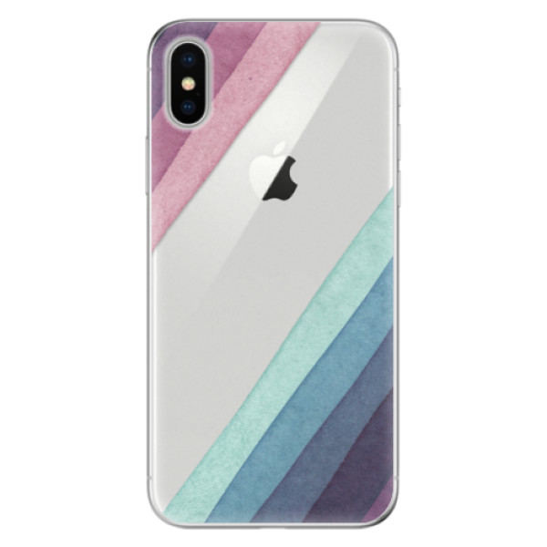 Odolné silikónové puzdro iSaprio - Glitter Stripes 01 - iPhone X