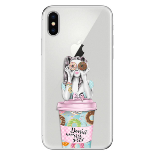 Odolné silikónové puzdro iSaprio - Donut Worry - iPhone X
