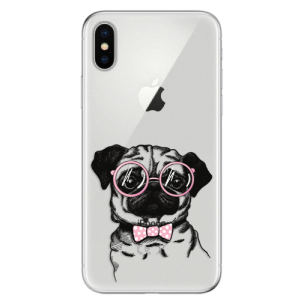 Odolné silikónové puzdro iSaprio - The Pug - iPhone X