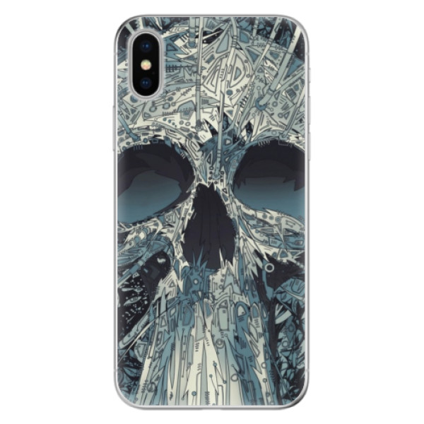 Odolné silikónové puzdro iSaprio - Abstract Skull - iPhone X