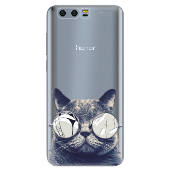 Odolné silikónové puzdro iSaprio - Crazy Cat 01 - Huawei Honor 9