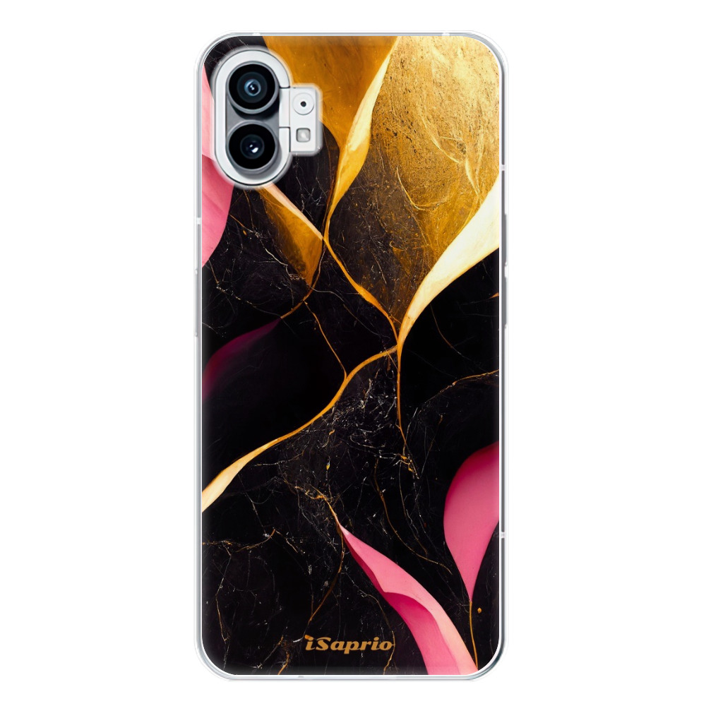 Odolné silikónové puzdro iSaprio - Gold Pink Marble - Nothing Phone (1)