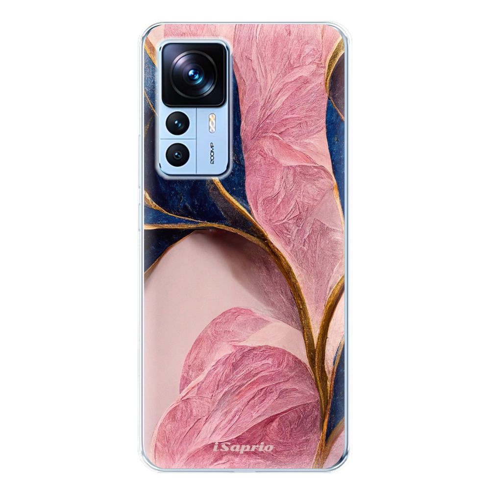 Odolné silikónové puzdro iSaprio - Pink Blue Leaves - Xiaomi 12T / 12T Pro