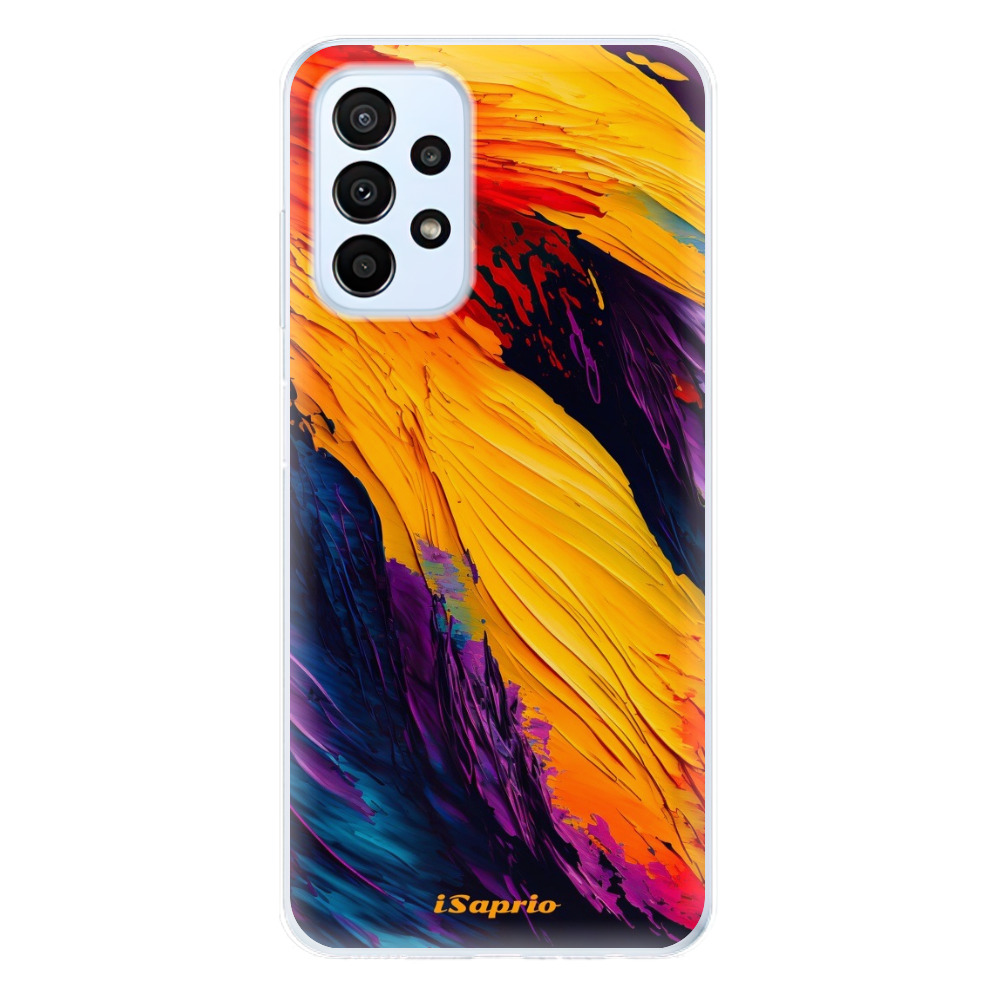 Odolné silikónové puzdro iSaprio - Orange Paint - Samsung Galaxy A23 / A23 5G
