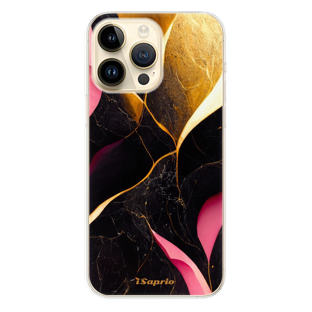 Odolné silikónové puzdro iSaprio - Gold Pink Marble - iPhone 14 Pro Max
