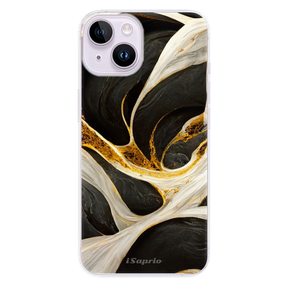 Odolné silikónové puzdro iSaprio - Black and Gold - iPhone 14