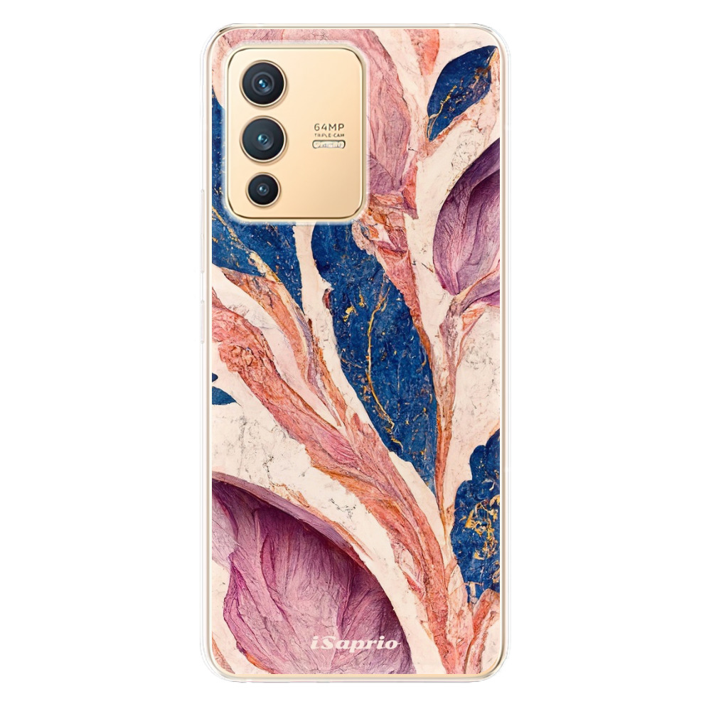 Odolné silikónové puzdro iSaprio - Purple Leaves - Vivo V23 5G