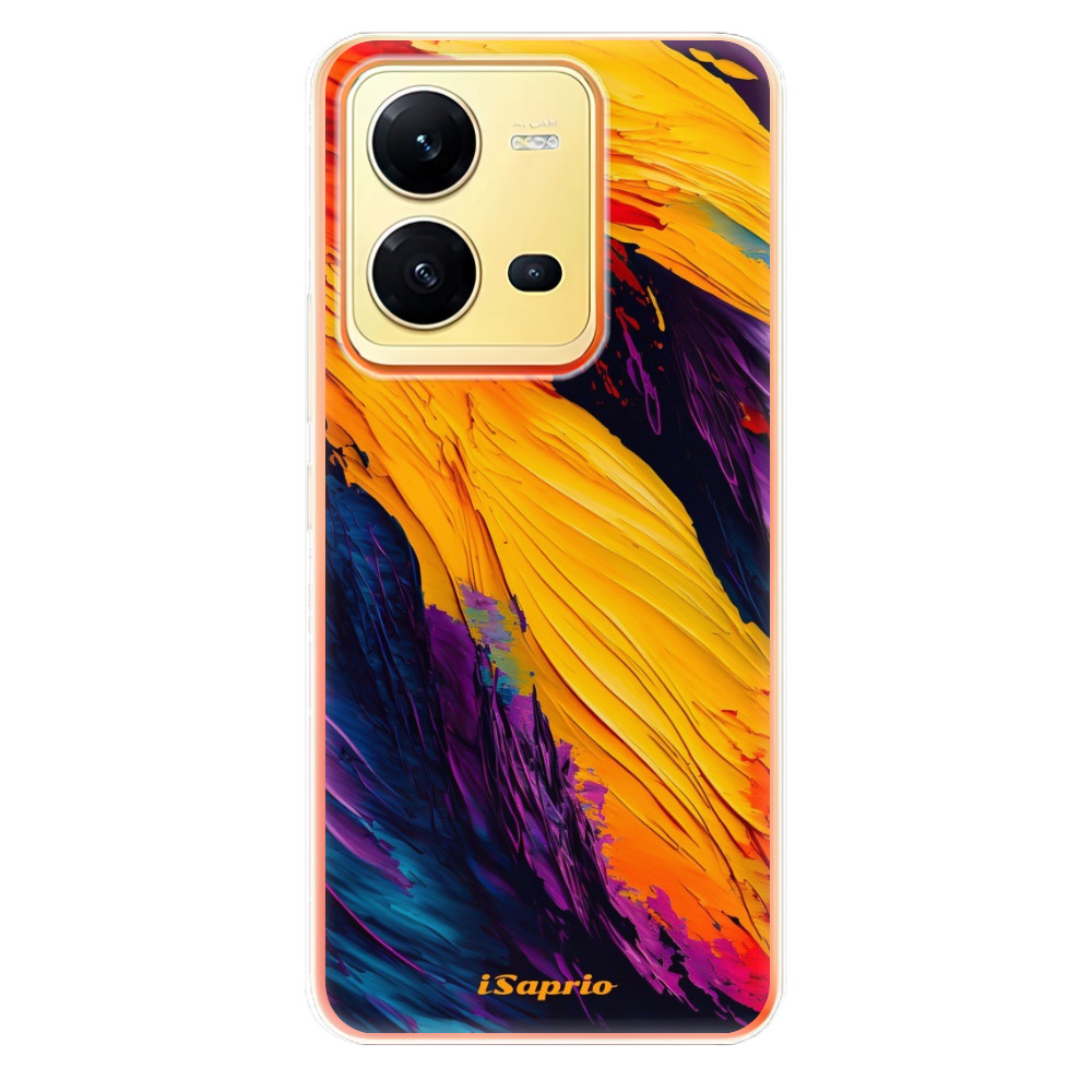 Odolné silikónové puzdro iSaprio - Orange Paint - Vivo X80 Lite 5G