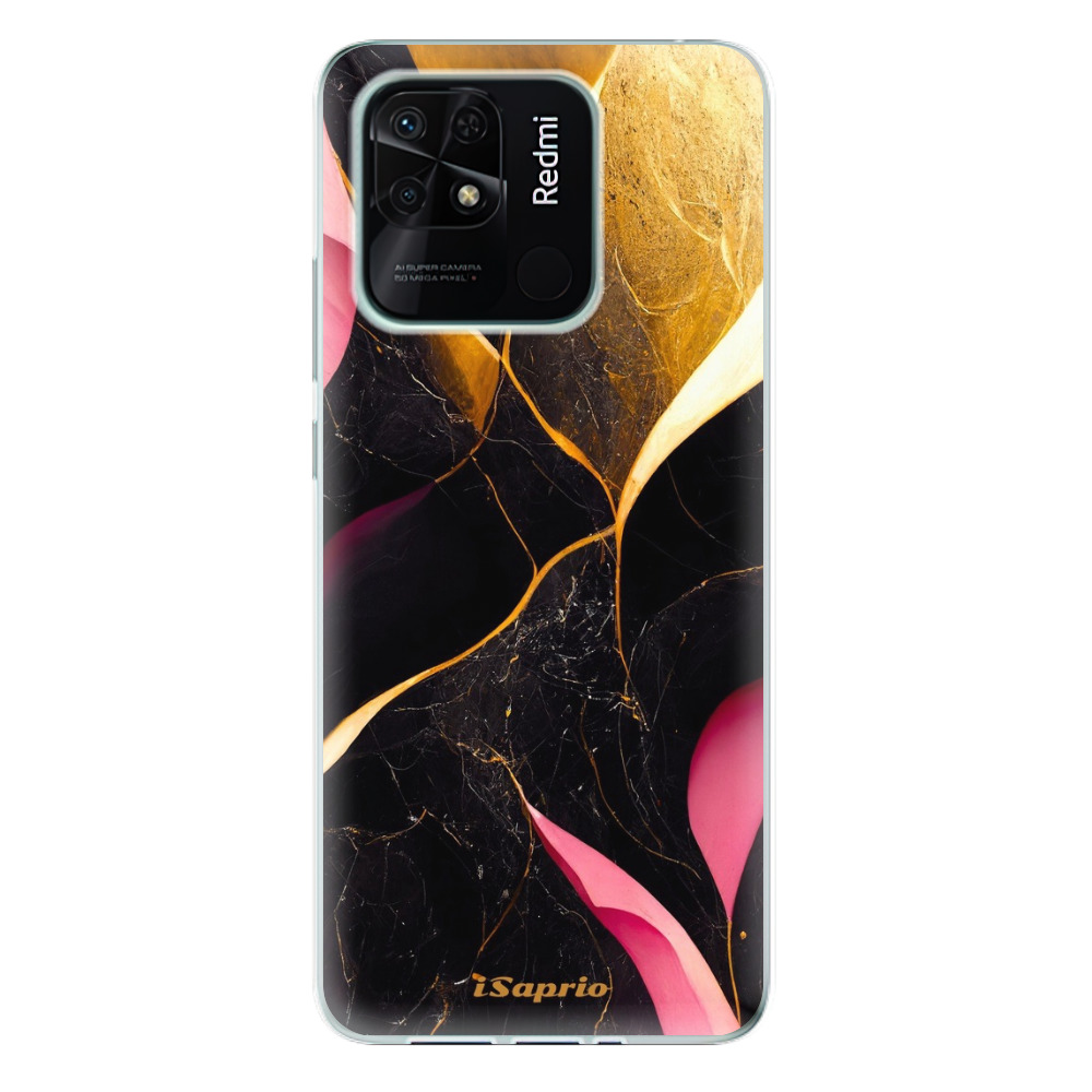 Odolné silikónové puzdro iSaprio - Gold Pink Marble - Xiaomi Redmi 10C