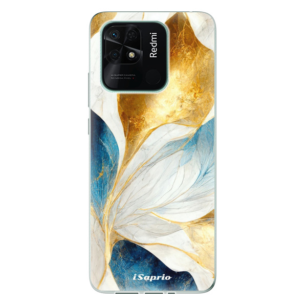 Odolné silikónové puzdro iSaprio - Blue Leaves - Xiaomi Redmi 10C