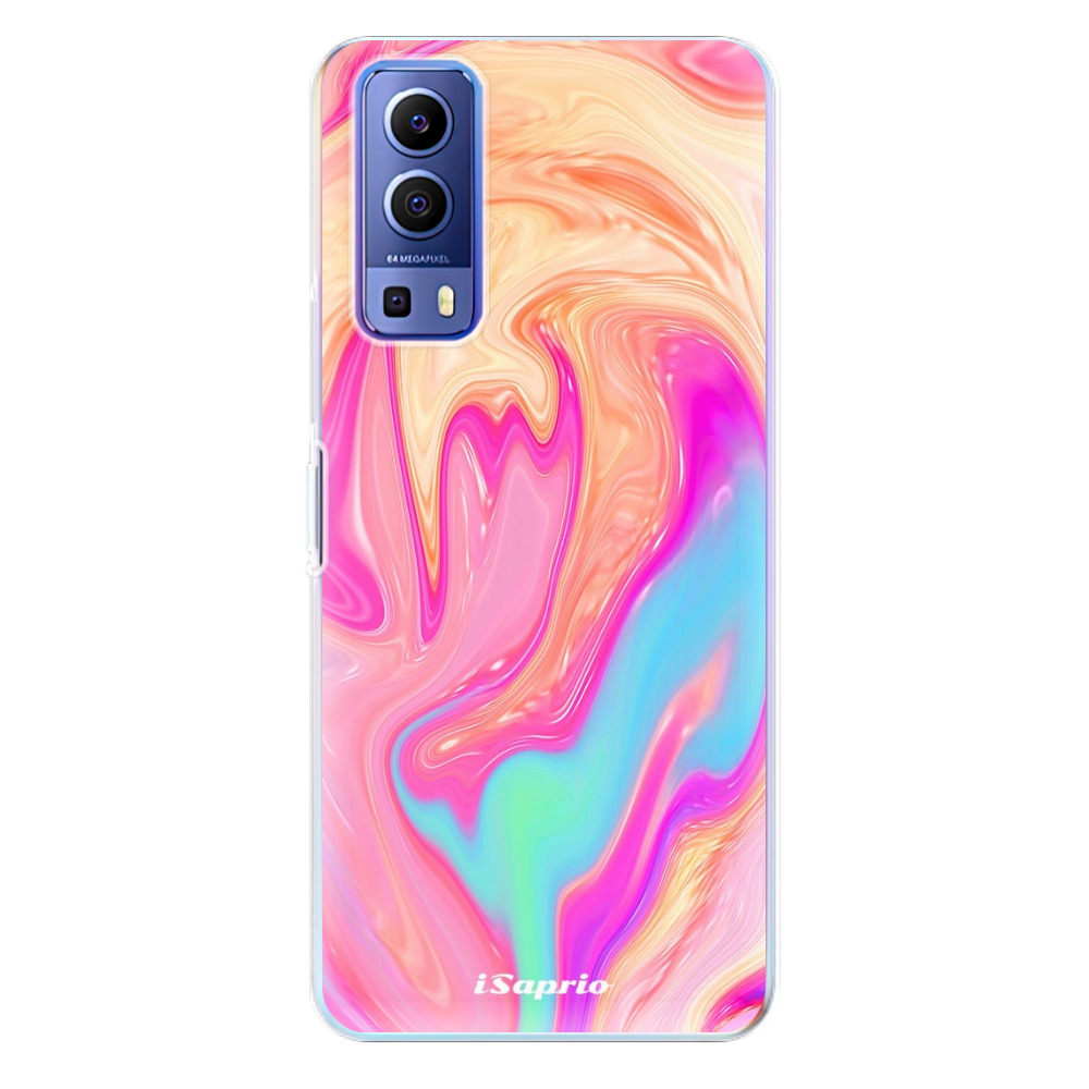 Odolné silikónové puzdro iSaprio - Orange Liquid - Vivo Y72 5G