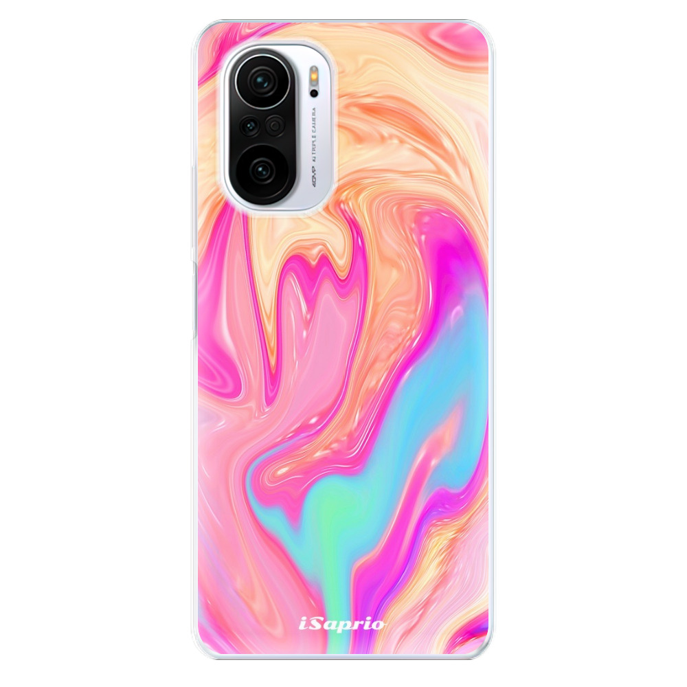 Odolné silikónové puzdro iSaprio - Orange Liquid - Xiaomi Poco F3