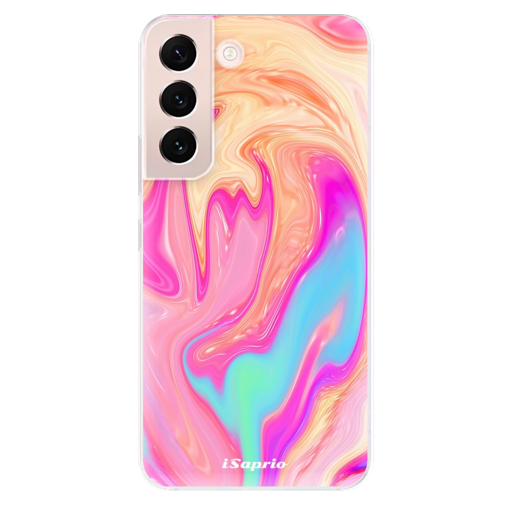 Odolné silikónové puzdro iSaprio - Orange Liquid - Samsung Galaxy S22+ 5G