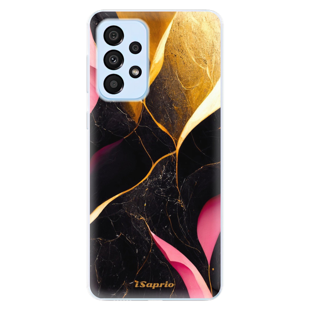 Odolné silikónové puzdro iSaprio - Gold Pink Marble - Samsung Galaxy A33 5G