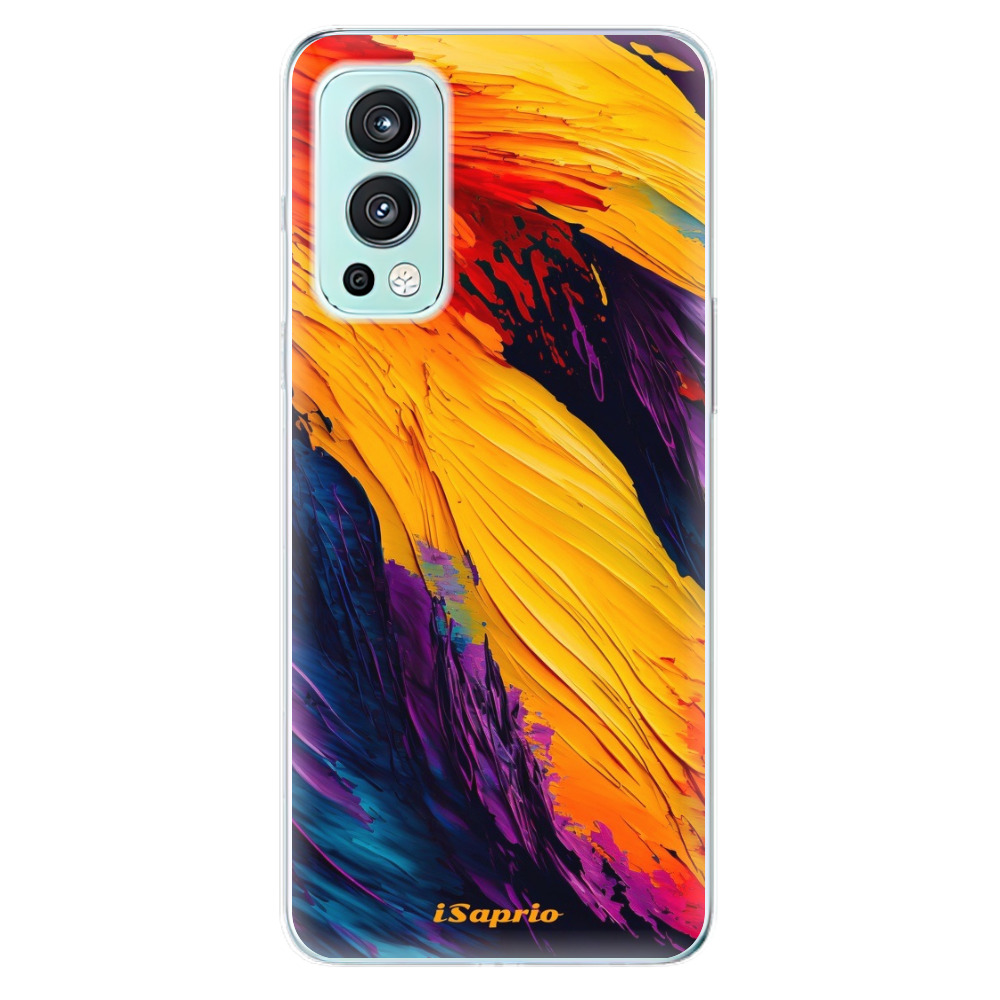 Odolné silikónové puzdro iSaprio - Orange Paint - OnePlus Nord 2 5G