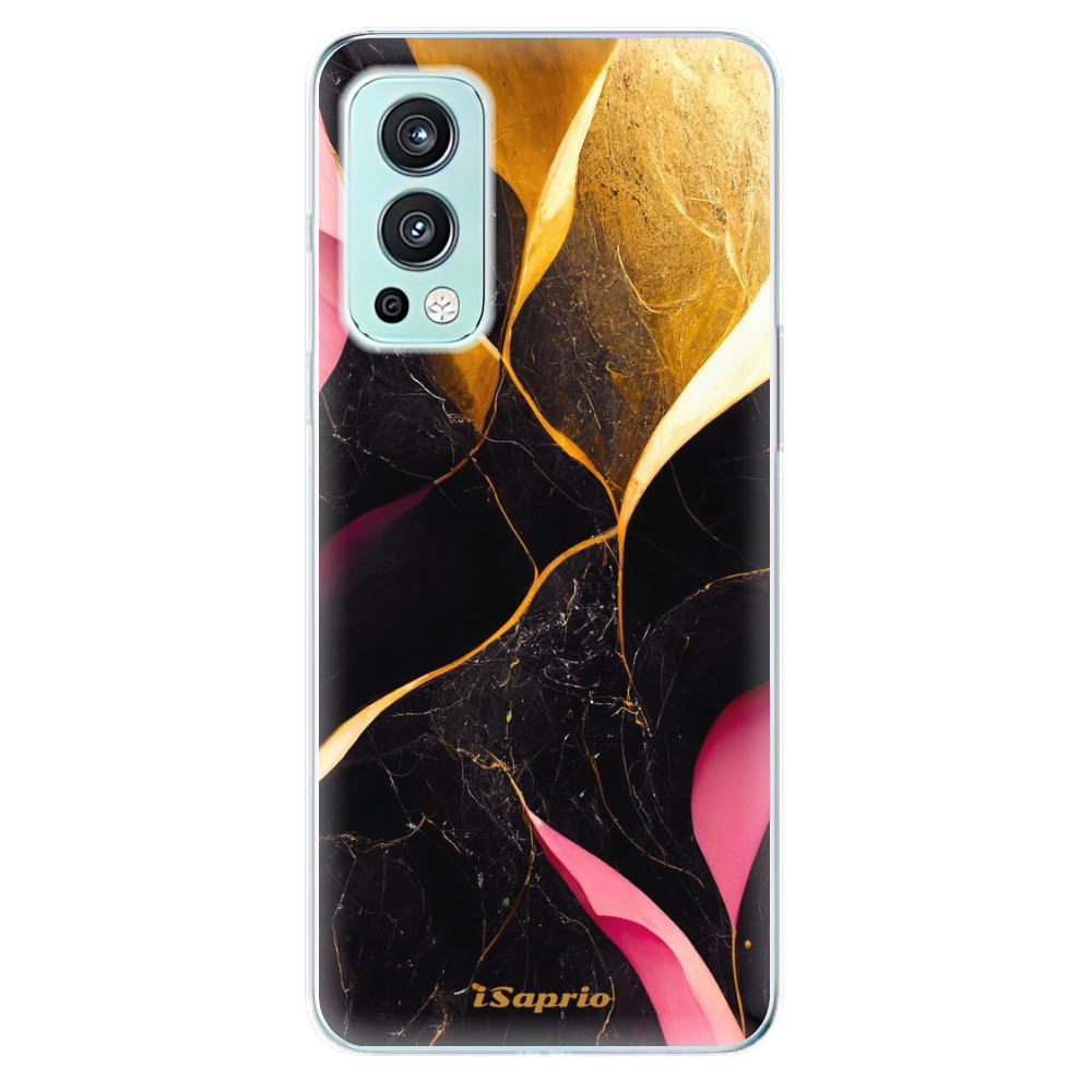 Odolné silikónové puzdro iSaprio - Gold Pink Marble - OnePlus Nord 2 5G
