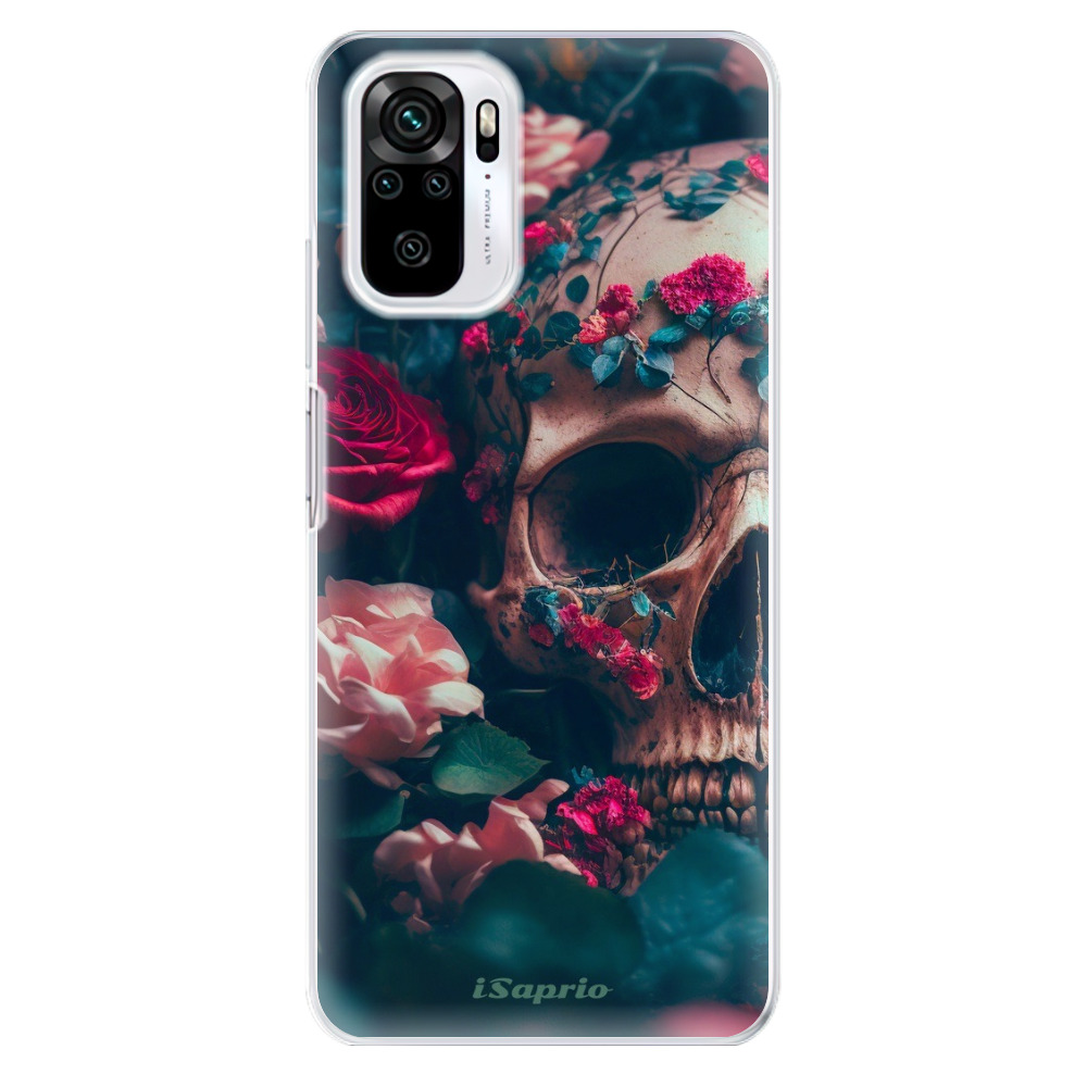 Odolné silikónové puzdro iSaprio - Skull in Roses - Xiaomi Redmi Note 10 / Note 10S