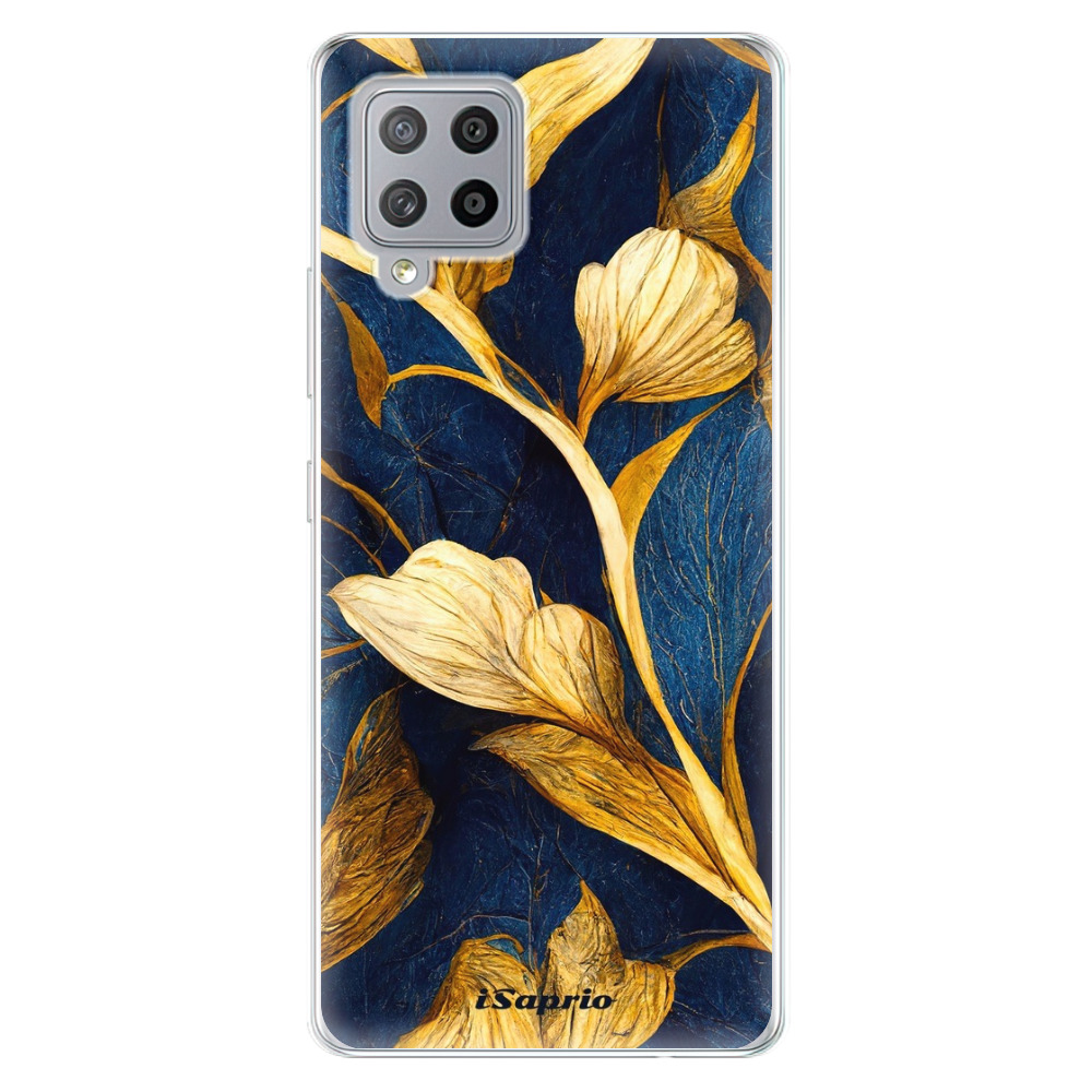 Odolné silikónové puzdro iSaprio - Gold Leaves - Samsung Galaxy A42