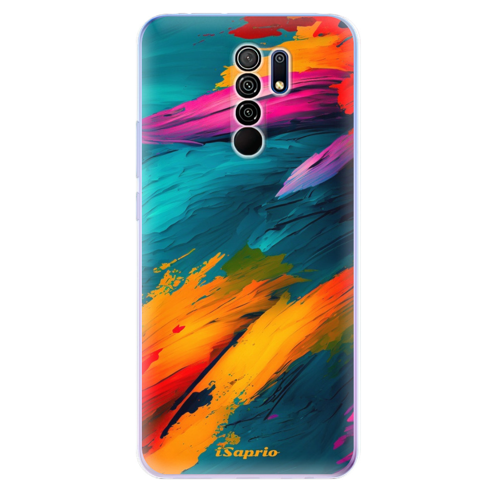 Odolné silikónové puzdro iSaprio - Blue Paint - Xiaomi Redmi 9