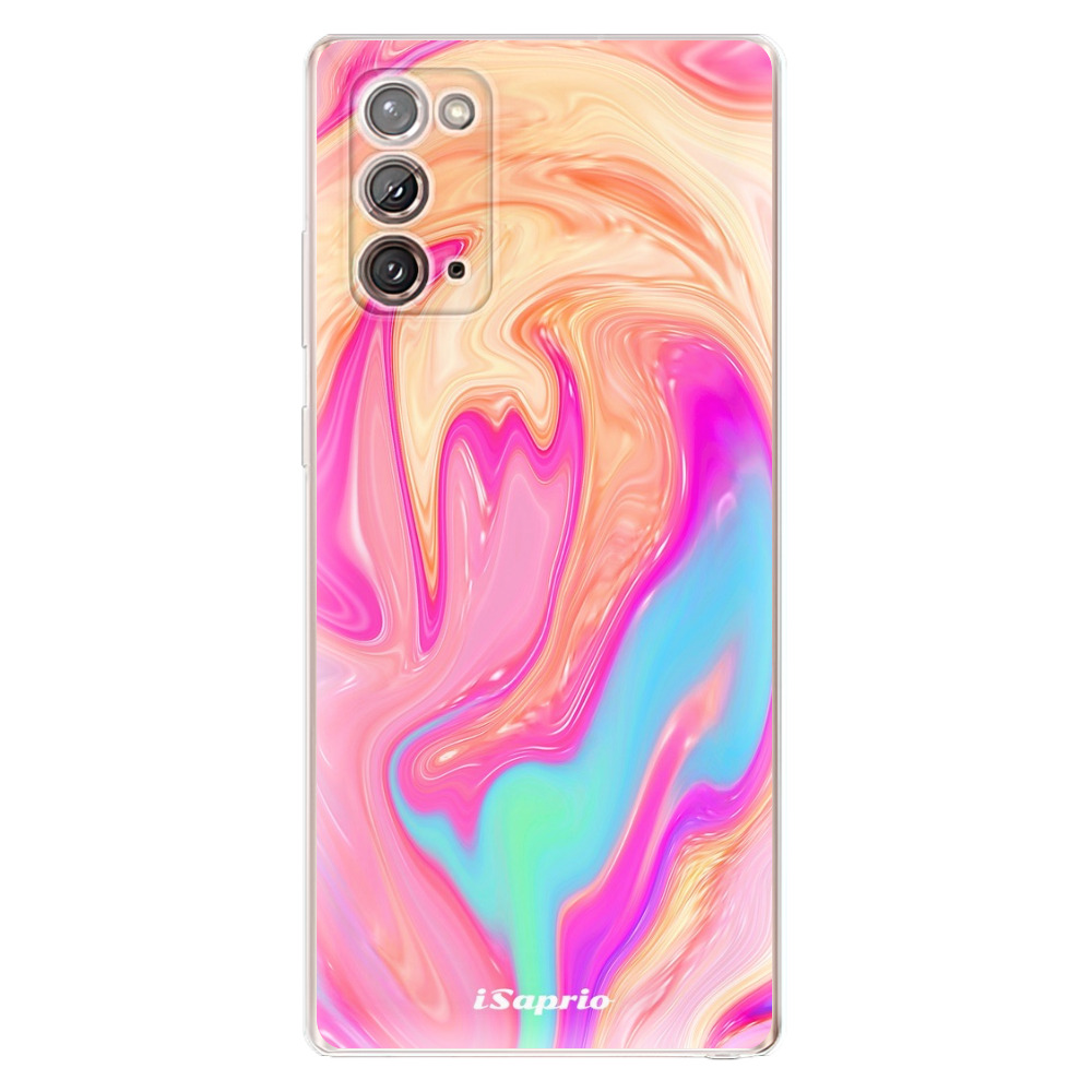Odolné silikónové puzdro iSaprio - Orange Liquid - Samsung Galaxy Note 20