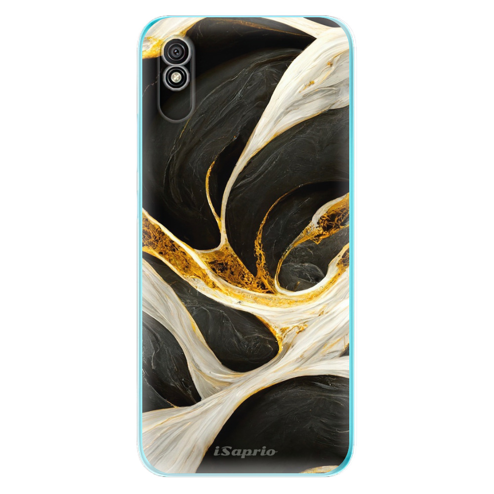 Odolné silikónové puzdro iSaprio - Black and Gold - Xiaomi Redmi 9A