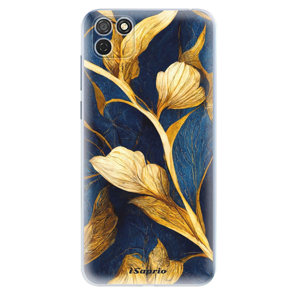 Odolné silikónové puzdro iSaprio - Gold Leaves - Honor 9S