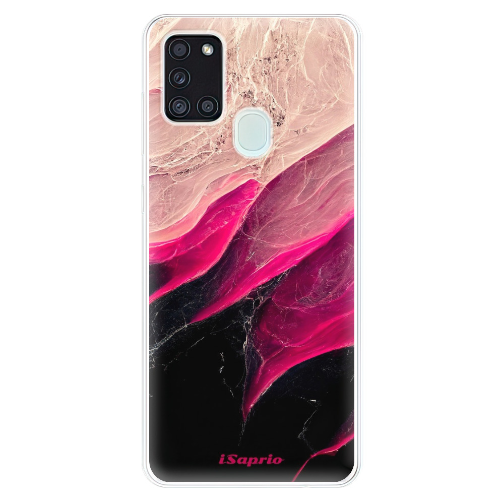 Odolné silikónové puzdro iSaprio - Black and Pink - Samsung Galaxy A21s