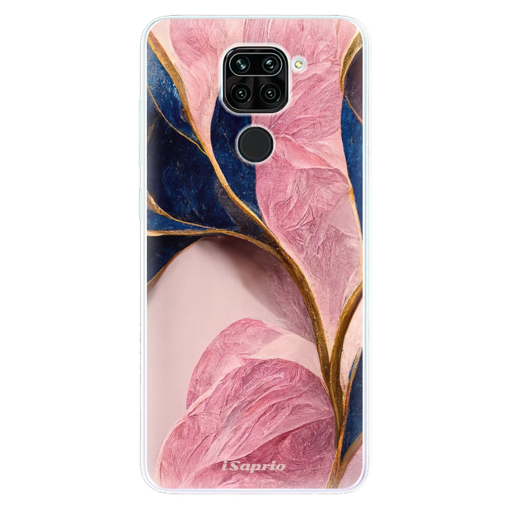 Odolné silikónové puzdro iSaprio - Pink Blue Leaves - Xiaomi Redmi Note 9
