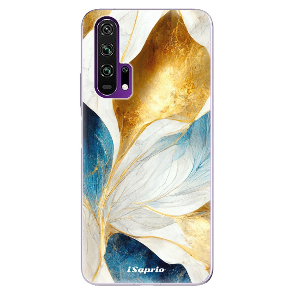Odolné silikónové puzdro iSaprio - Blue Leaves - Honor 20 Pro