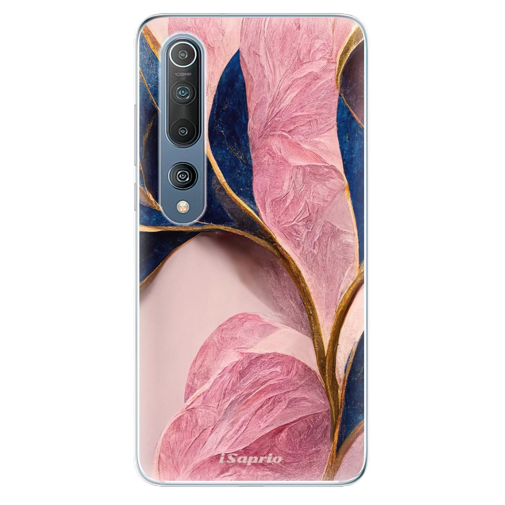 Odolné silikónové puzdro iSaprio - Pink Blue Leaves - Xiaomi Mi 10 / Mi 10 Pro