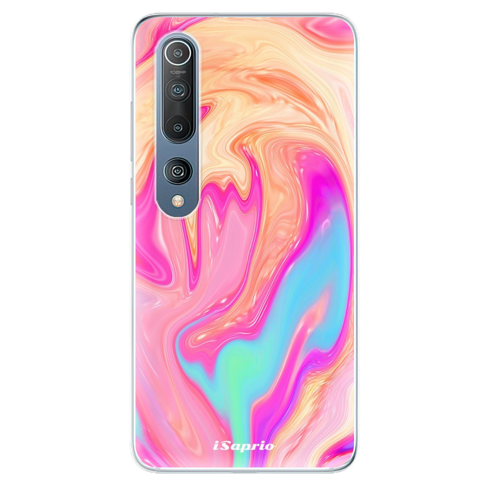 Odolné silikónové puzdro iSaprio - Orange Liquid - Xiaomi Mi 10 / Mi 10 Pro