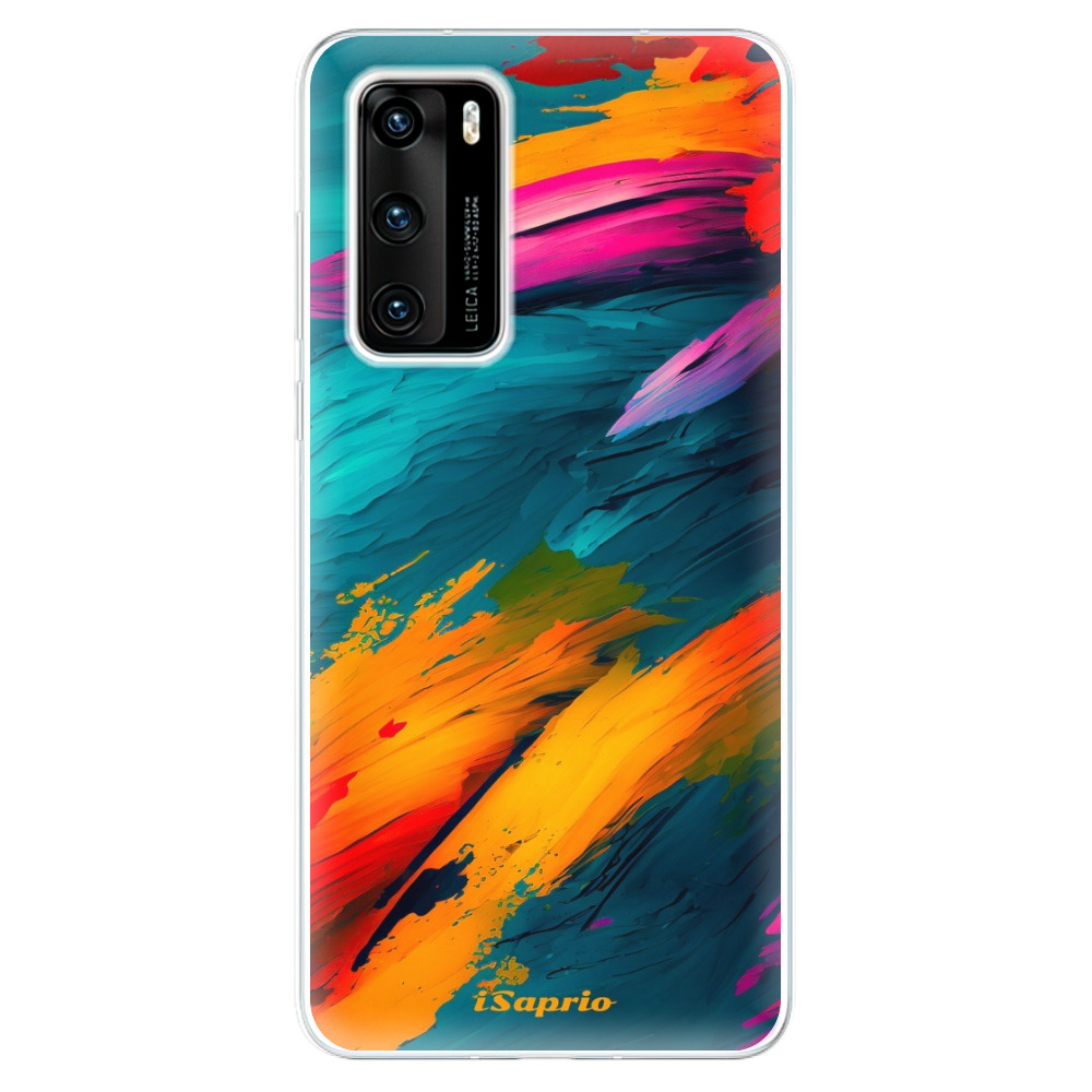Odolné silikónové puzdro iSaprio - Blue Paint - Huawei P40