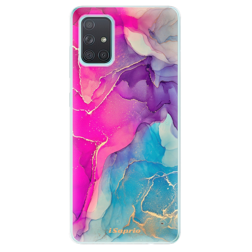 Odolné silikónové puzdro iSaprio - Purple Ink - Samsung Galaxy A71