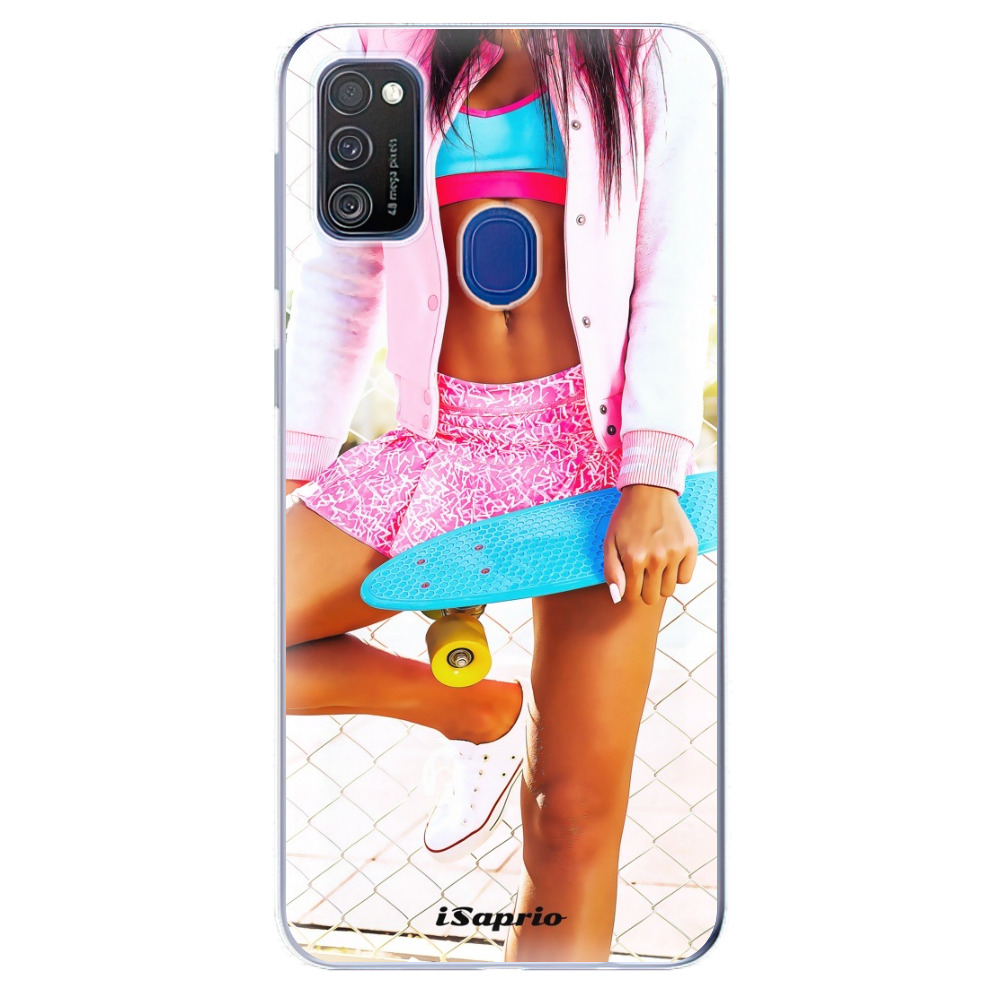 Odolné silikónové puzdro iSaprio - Skate girl 01 - Samsung Galaxy M21