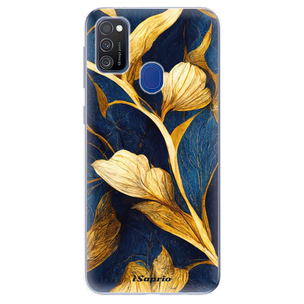 Odolné silikónové puzdro iSaprio - Gold Leaves - Samsung Galaxy M21