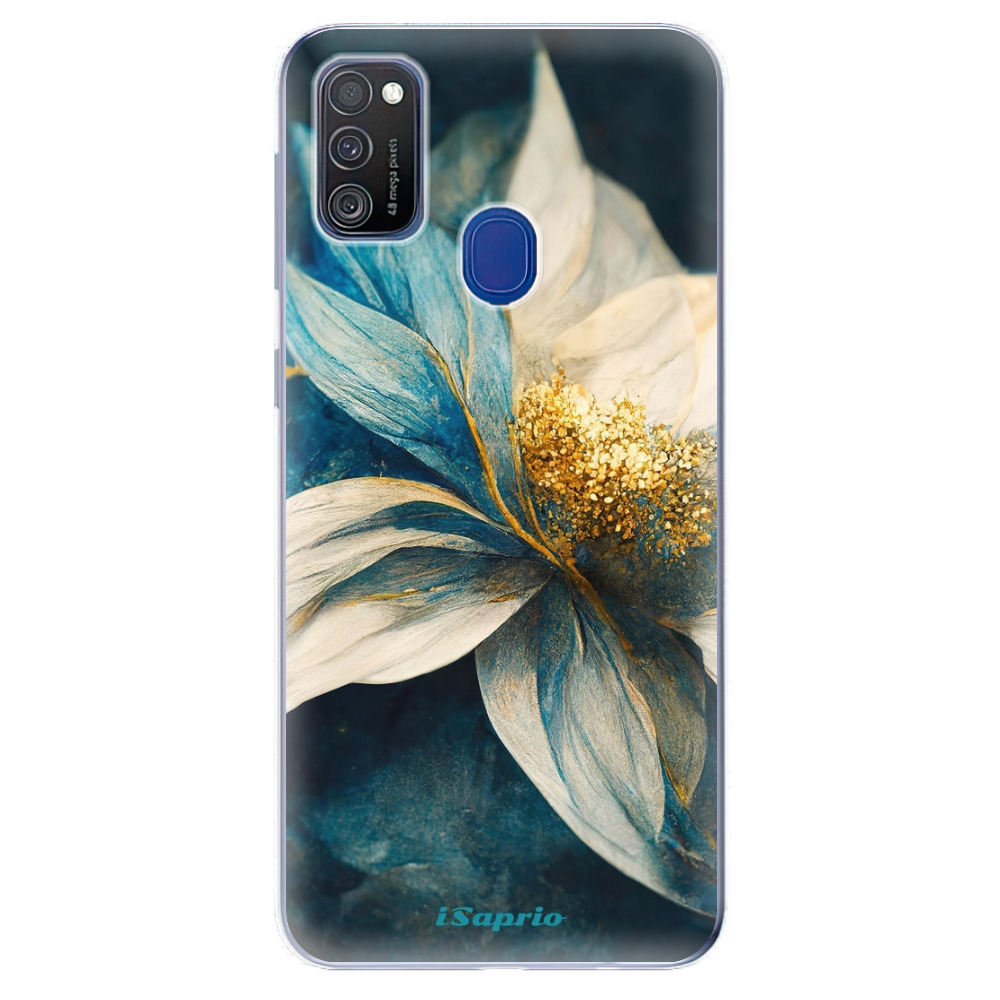 Odolné silikónové puzdro iSaprio - Blue Petals - Samsung Galaxy M21