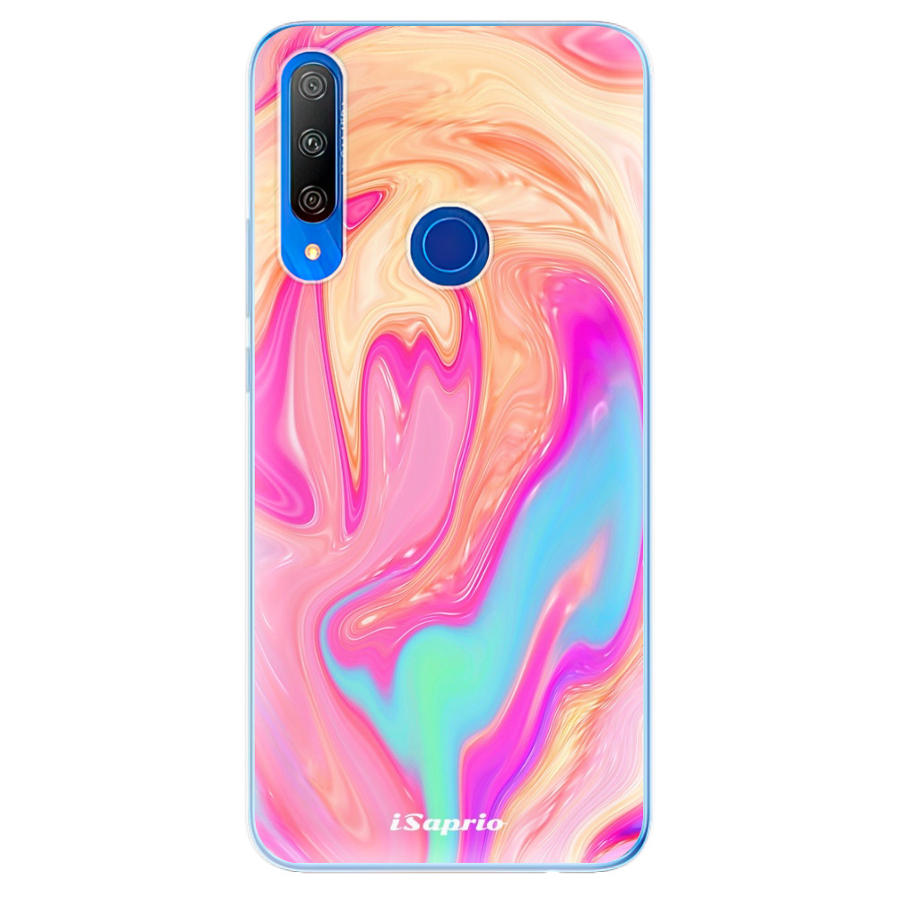 Odolné silikónové puzdro iSaprio - Orange Liquid - Huawei Honor 9X