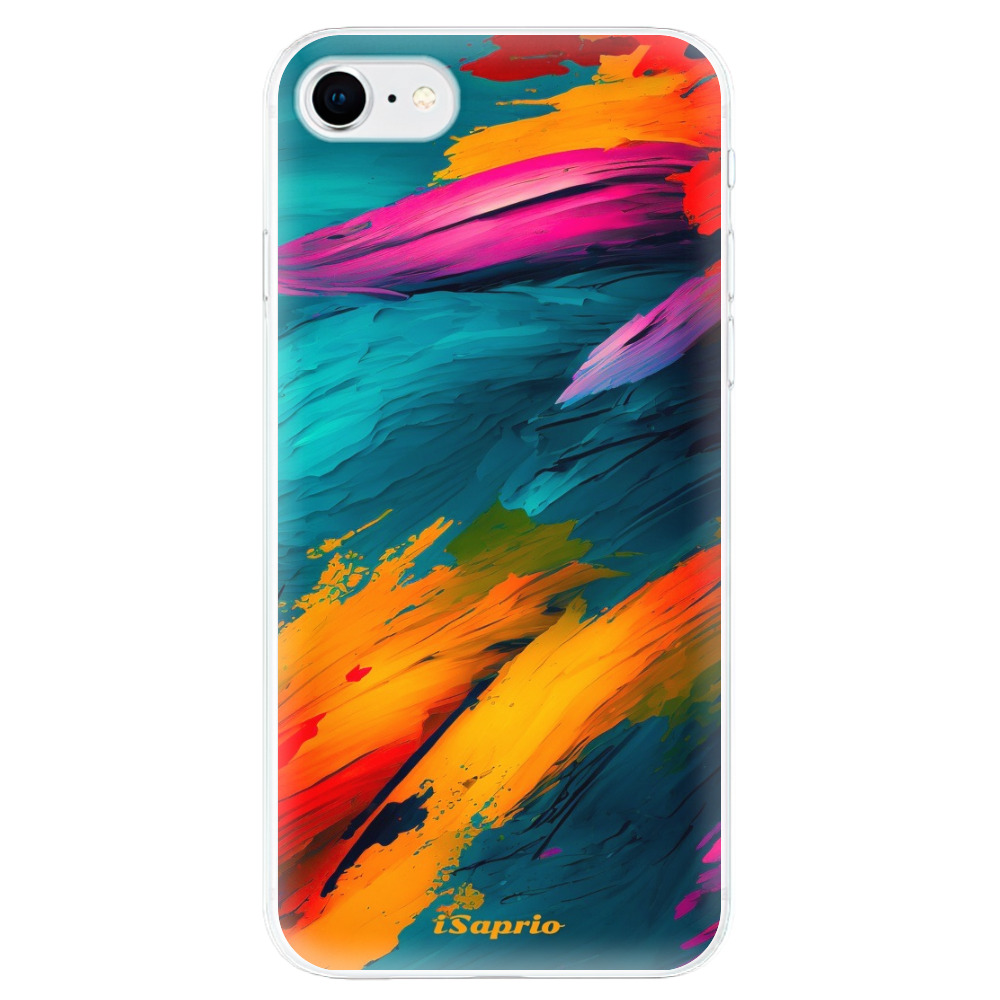 Odolné silikónové puzdro iSaprio - Blue Paint - iPhone SE 2020