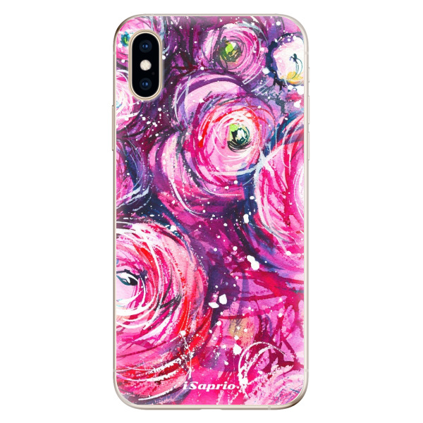 Odolné silikónové puzdro iSaprio - Pink Bouquet - iPhone XS