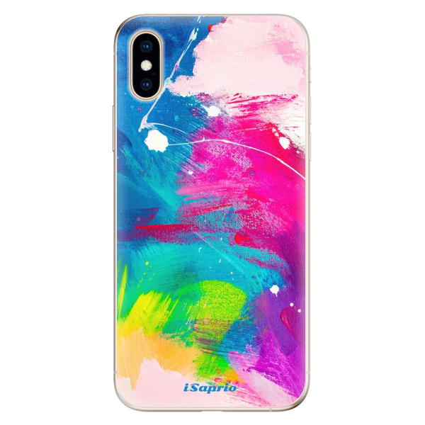 Odolné silikónové puzdro iSaprio - Abstract Paint 03 - iPhone XS