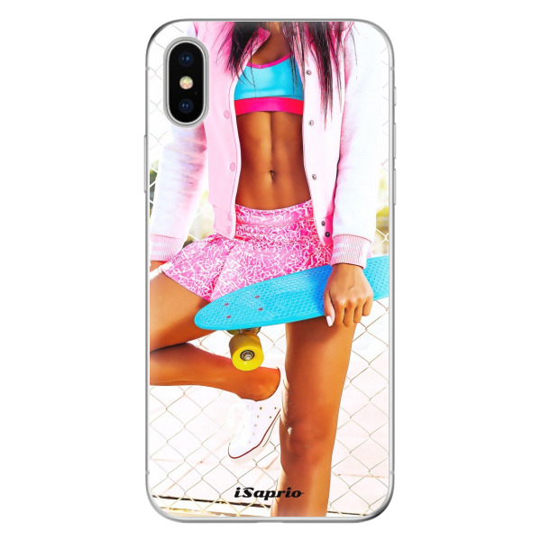 Odolné silikónové puzdro iSaprio - Skate girl 01 - iPhone X