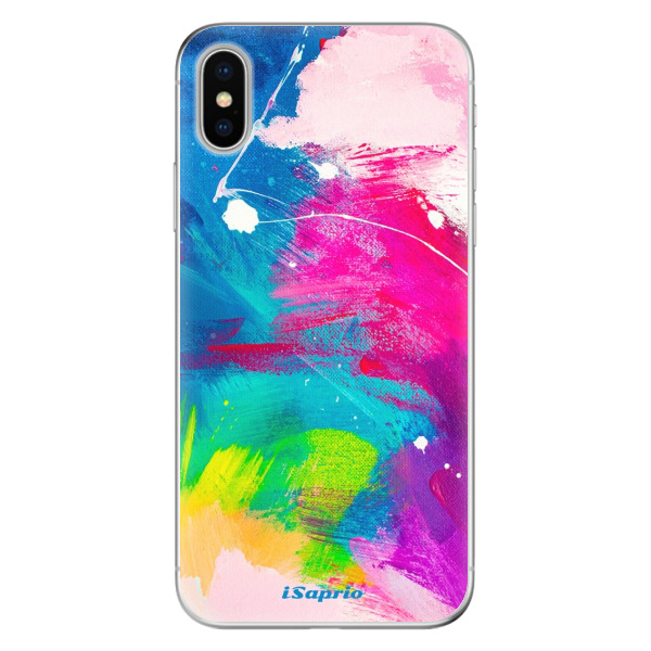 Odolné silikónové puzdro iSaprio - Abstract Paint 03 - iPhone X